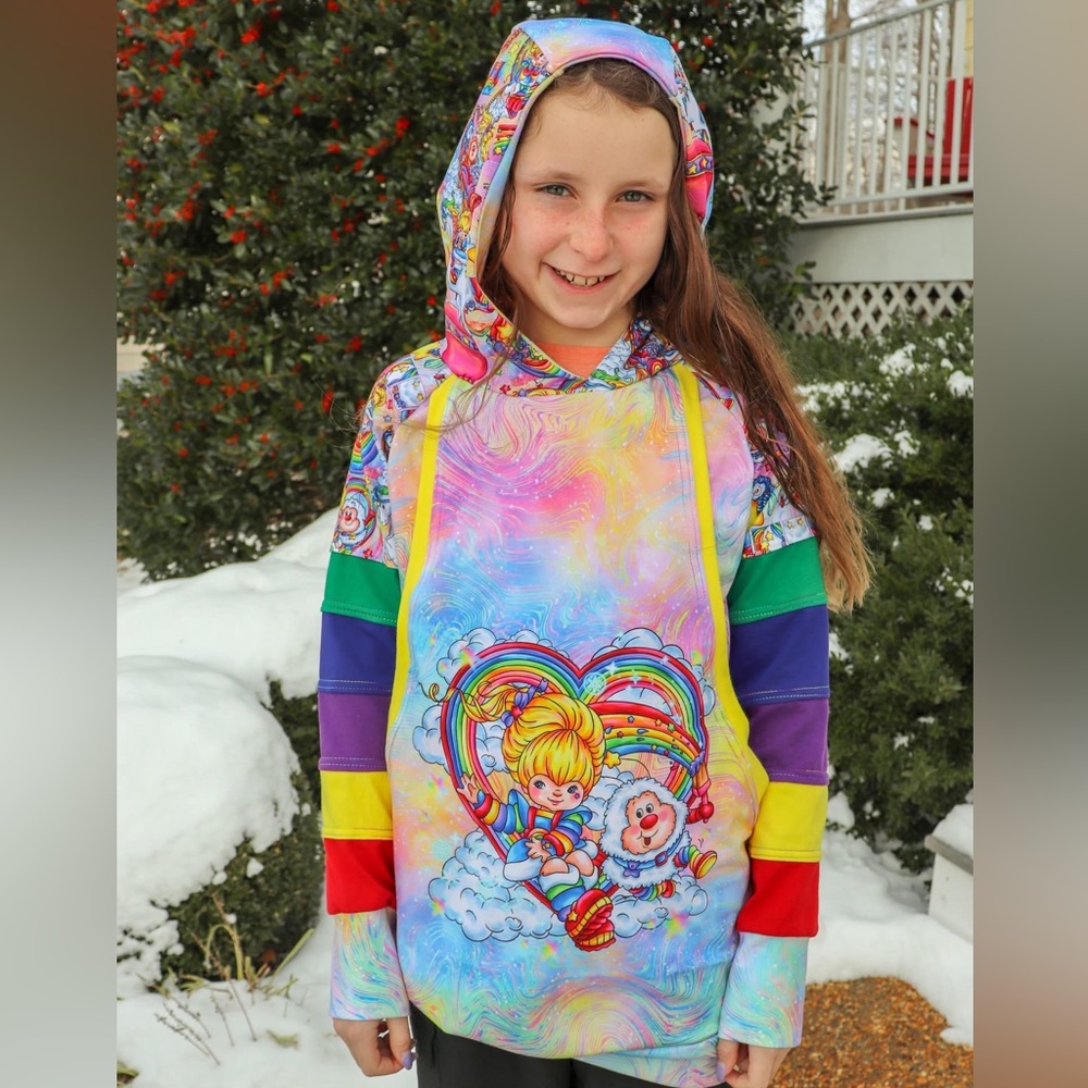 Colorful Kids Hoodie with Rainbow Design